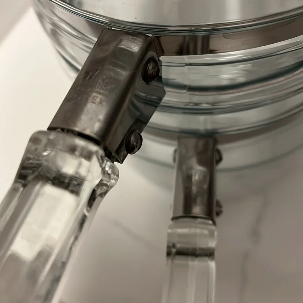 Vintage Pyrex Flameware #6283 Double Boiler Pot & Lid Set